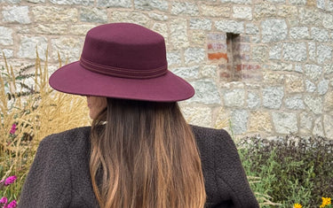 Filzhut Valea in Bordeaux, getragen beim Hutfestival Mut zum Hut in Neuburg an der Donau