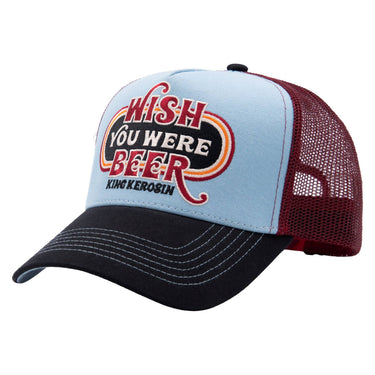 Trucker Cap 'Wish You Were Beer' in Hellblau