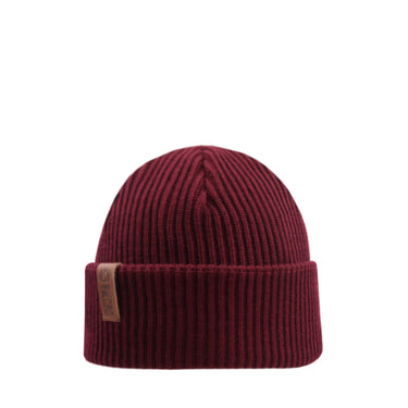 Superyellow KJEMPE Merinowolle Mütze burgundy