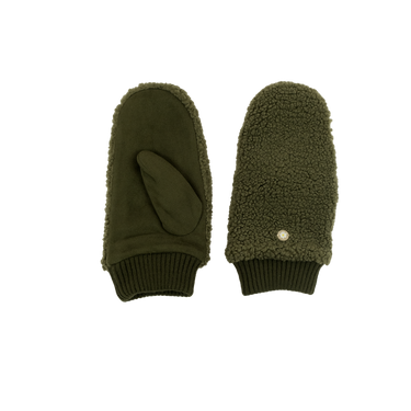 Bavarian Caps Sherpa Fäustlinge Edelweiß oliv