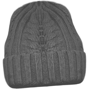 Strickmütze mit Zopfmuster und Umschlag Beanie