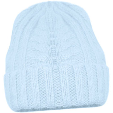Strickmütze mit Zopfmuster und Umschlag Beanie