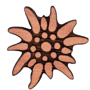 Gaudiknopf Edelweiß Holz Pin